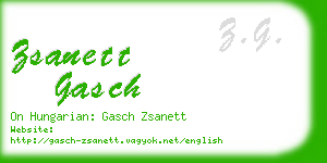 zsanett gasch business card
